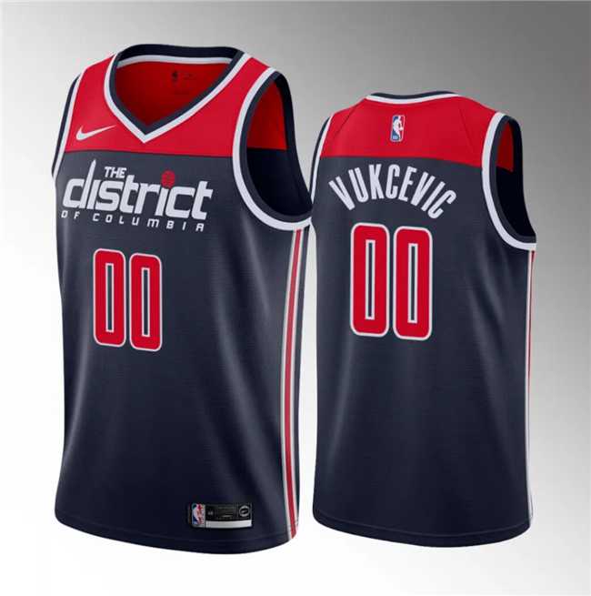 Men%27s Washington Wizards #00 Tristan Vukcevic Navy 2023 Draft Statement Edition Stitched Jersey Dzhi->customized mlb jersey->Custom Jersey